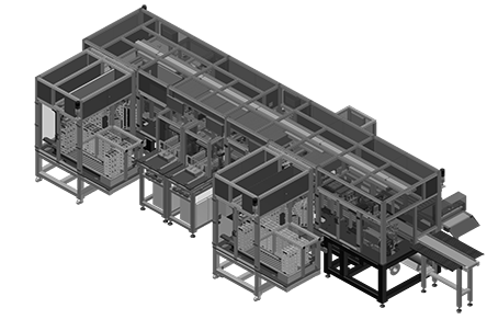 大卡装盒装盖包装全自动线 Full automatic final assembly and package line